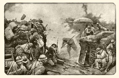 bombardement pendant la bataille de Verdun