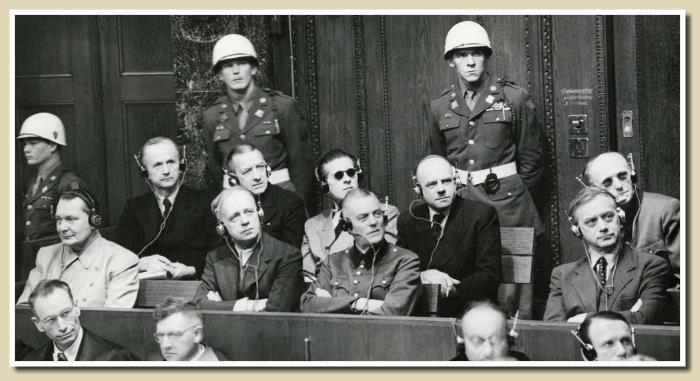 Les célébrités nazies au procès de Nuremberg