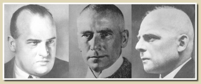Hans Franck, Frick et Sauckel au procès de Nuremberg
