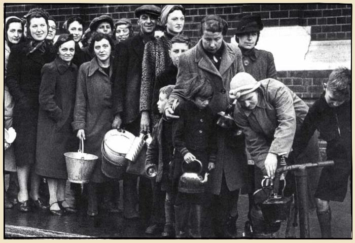 La population de Londres pendant le blitz en 1940