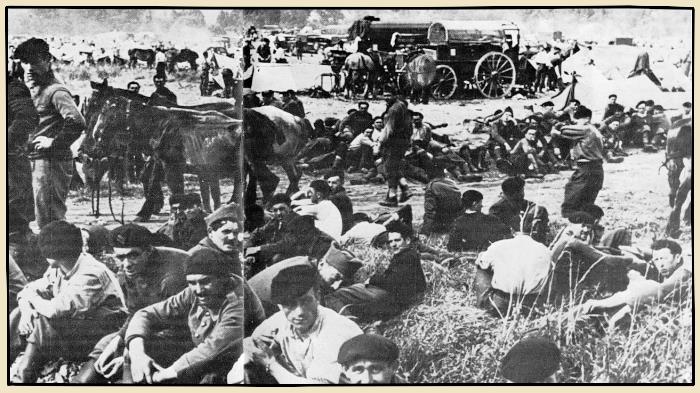 camp de prisonniers en juin 1940