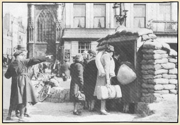 la ville de Dunkerque bombardée par les Allemands en 1940