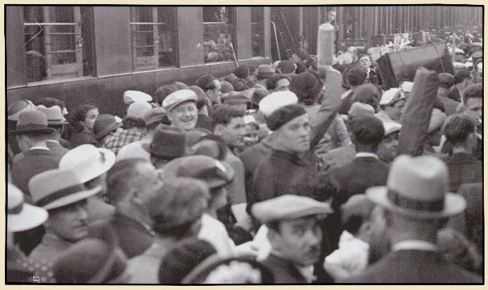 Les départs en chemin de fer de réfugiés  en mai et juin 1940