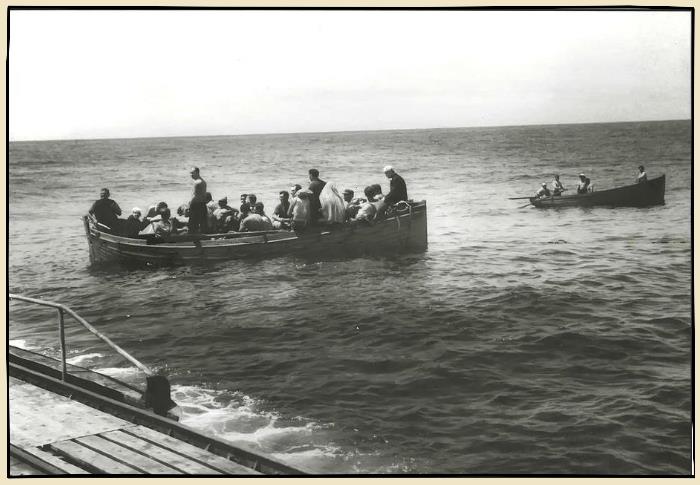 naufragés d'un bateau coulé par un U-boot
