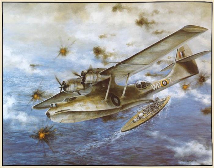 Le Bismarck repéré par un Catalina