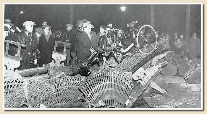 manifestants pendant la nuit de 6 février 1934