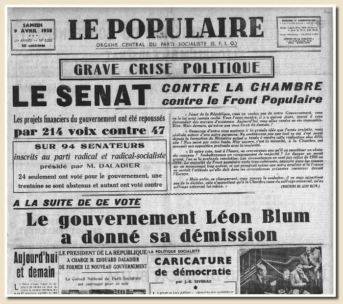 La fin du Front populaire en 1938