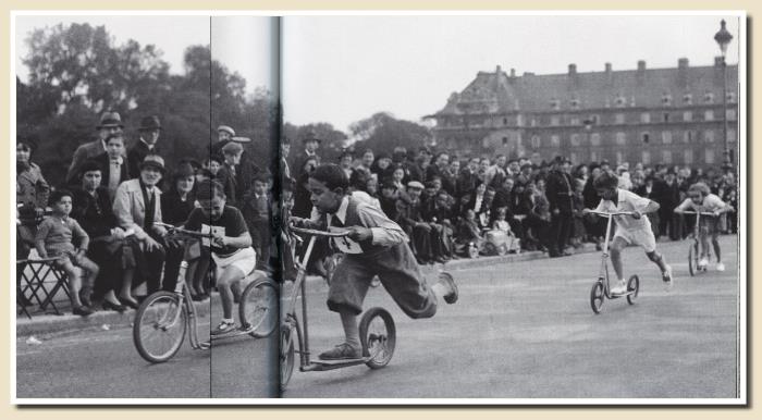 Concours de trottinettes à Paris en 1936