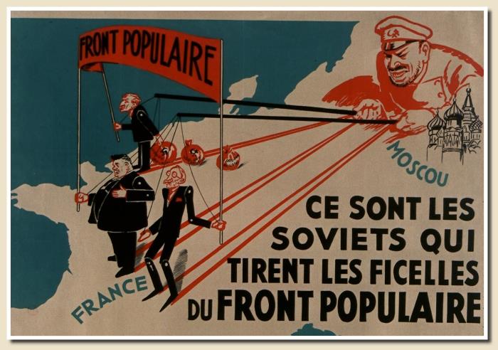 Affiche de l'extreme droite en 1936