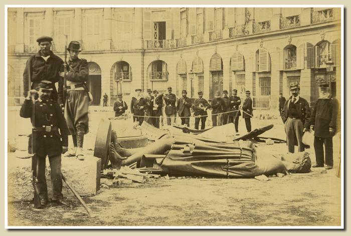 La destruction de La colonne Vendôme le 16 mai 1871