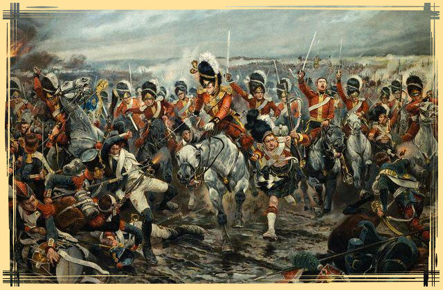 charge des dragons écossais à Waterloo