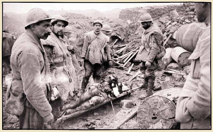 Brancardiers pendant la bataille de Verdun