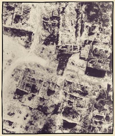 ruines d'un village aorès la bataille de Verdun