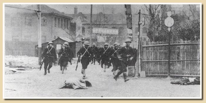 Massacre de civils à Nankin en 1937 par les soldats japonais